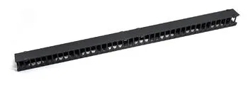 Cabeus VCM-PL-47U-BK Вертикальный кабельный органайзер-гребенка в шкаф 47U, пластиковый, цвет черный RAL 9004
