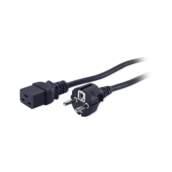 Кабель питания для электрооборудования Hyperline PWC-IEC19-SHM-5.0-BK Schuko - IEC 320 C19 5 метров