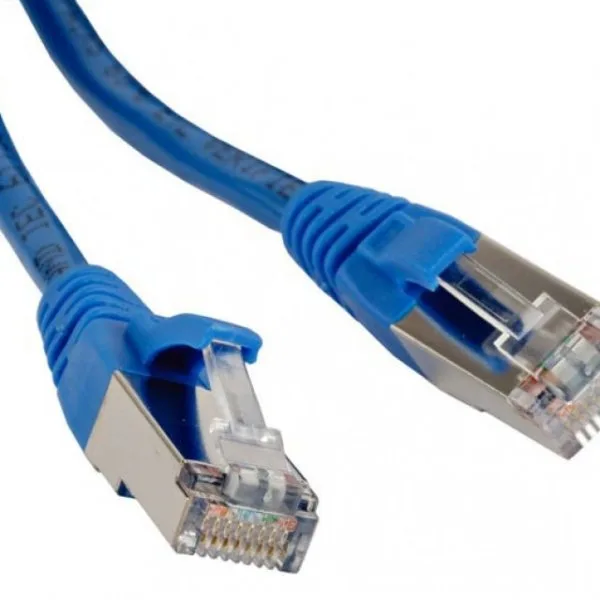 Патч-корд Hyperline PC-LPM-STP-RJ45-RJ45-C5e-0.5M-LSZH-BL Кат.5е 0.5 м синий