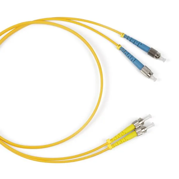 Патч-корд волоконно-оптический (шнур) SM 9/125 (OS2) ST/UPC-FC/UPC 2мм duplex LSZH (2м)