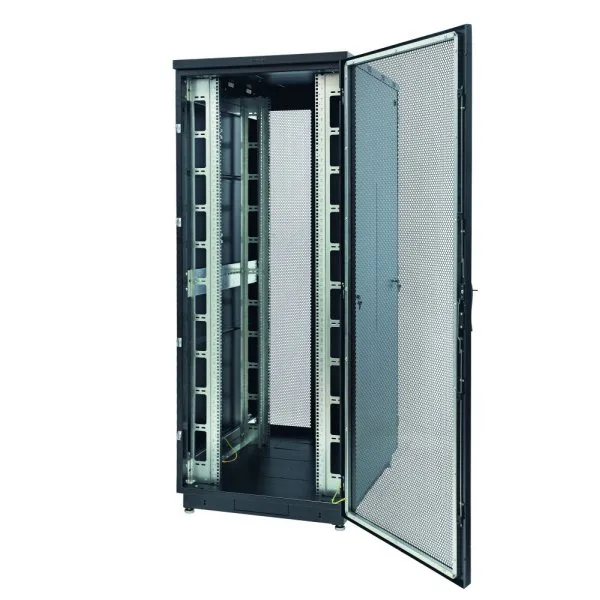 Дверь (к шкафу) Eurolan S3000, 47U, 600 мм Ш, перфорация, цвет: чёрный