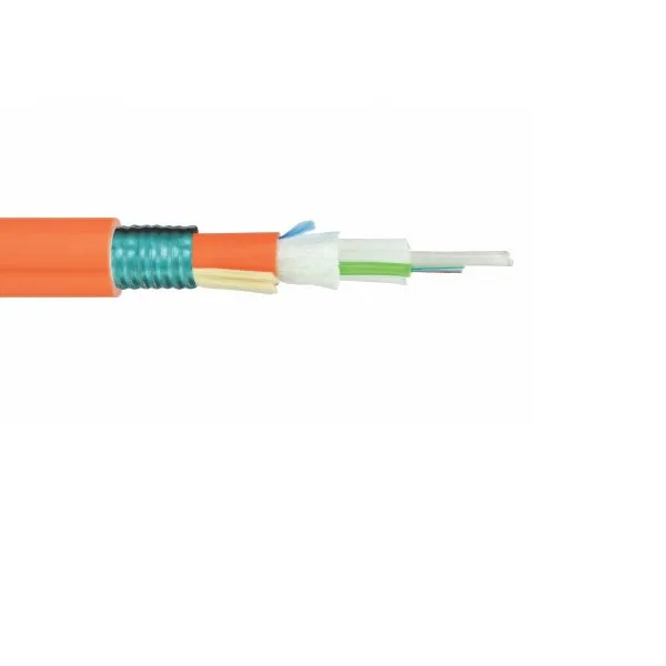 Кабель волоконно-оптический Eurolan L21 Loose tube, 12хОВ, OS2 9/125, LSZH (нг(A)-HFLTx), Ø 11,6мм, снаружи зданий в грунт, бронированный, цвет: оранжевый