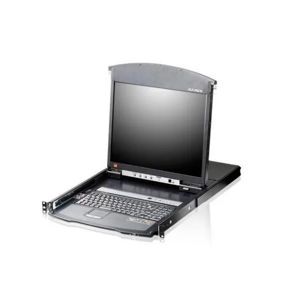 ATEN/ALTUSEN KL1516AiN-AXA-RG Переключатель, электрон., KVM, 1 local user PS2/USB/VGA консоль LCD 19"+32 IP user,16 cpu (PS2/USB/Sun+VGA)/RS232, без модулей, 1600x1200 60Hz (40м), 1U 19", исп.спец.модули и UTP, OSD, каскад 256 aten kl1516ain-axa-rg