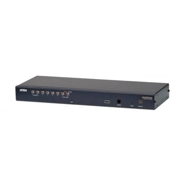 ATEN/ALTUSEN KH1508A-AX-G Переключатель, электрон., KVM, 1 local user PS2/USB+VGA,8 cpu (PS2/USB/Sun+VGA)/RS232, без модулей, 1600x1200 60Hz (30м), 1U 19", исп.спец.модули и UTP, OSD, каскад 512
