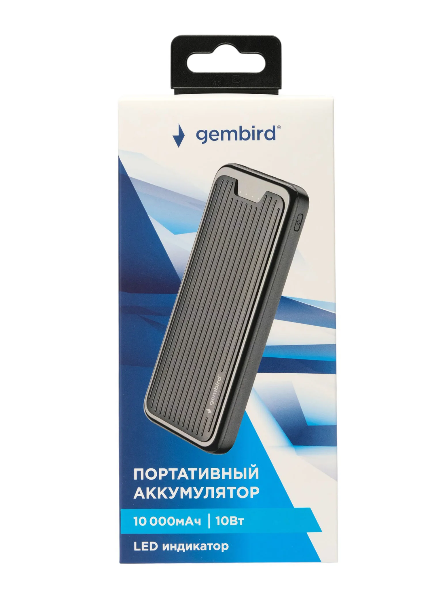 Внешний аккумулятор Gembird GPB-10, 10000 мА·ч, 2 A