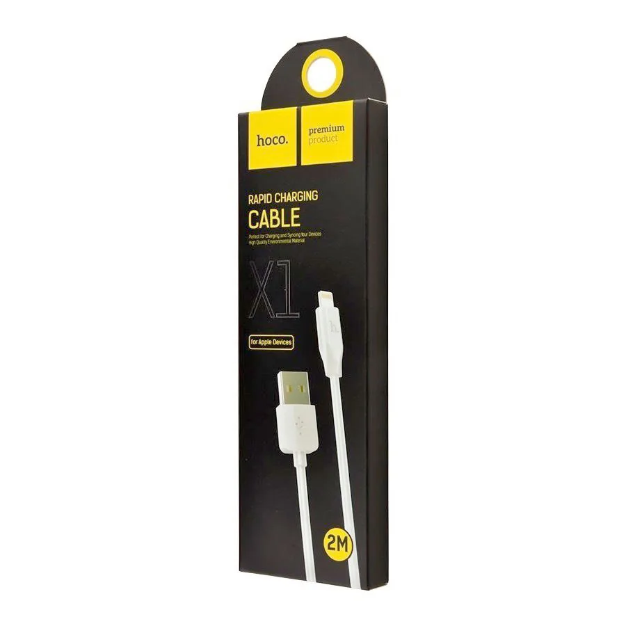 USB Ligntning кабель hoco X1, белый, 2 м