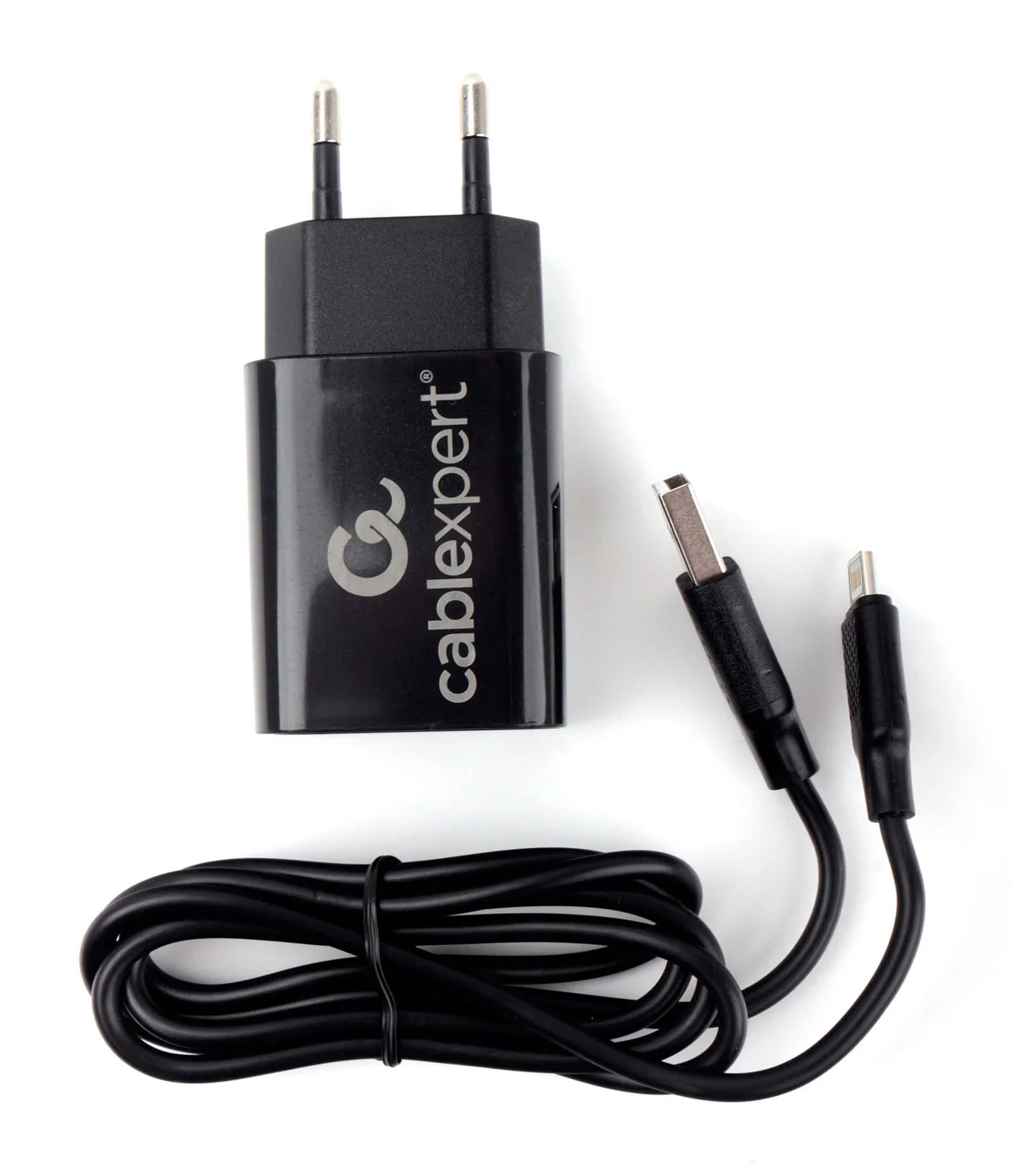 Зарядное устройство Cablexpert MP3A-PC-36, 12 Вт + кабель USB/Lightning