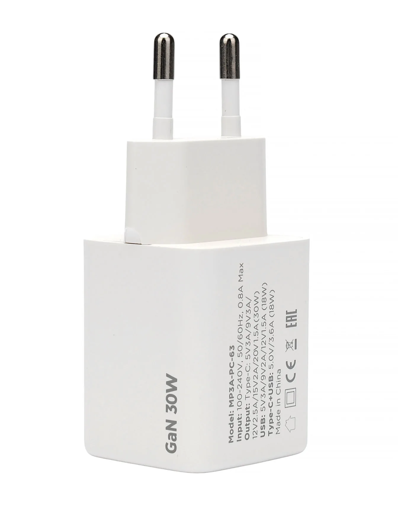 Зарядное устройство Cablexpert MP3A-PC-63, 30 Вт GaN, быстрая зарядка