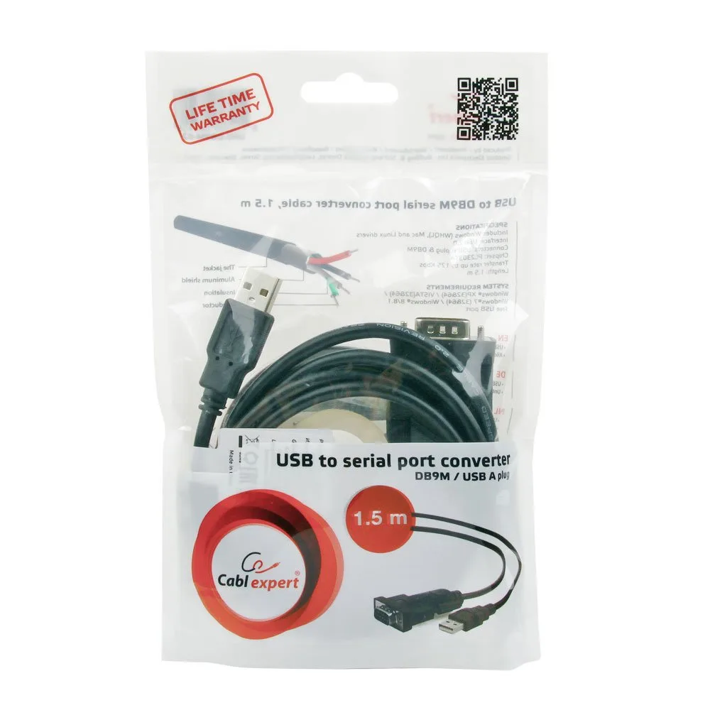 Конвертер USB --> RS-232 Cablexpert UAS-DB9M-02