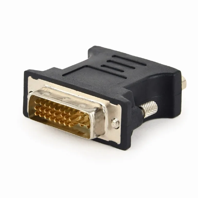 Переходник DVI-I -> VGA Cablexpert A-DVI-VGA-BK, 29M/15F, черный, пакет