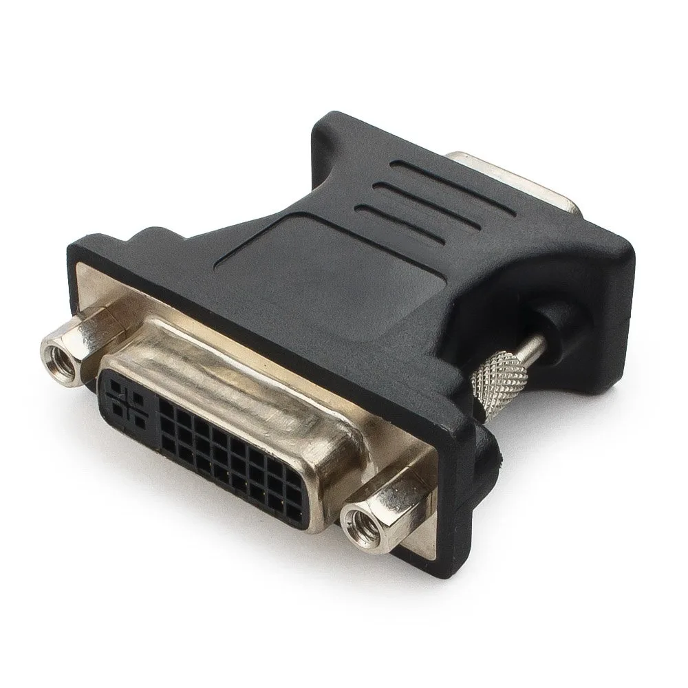 Переходник VGA -> DVI-I Cablexpert A-VGAM-DVIF-01, 15M/25F, черный, пакет