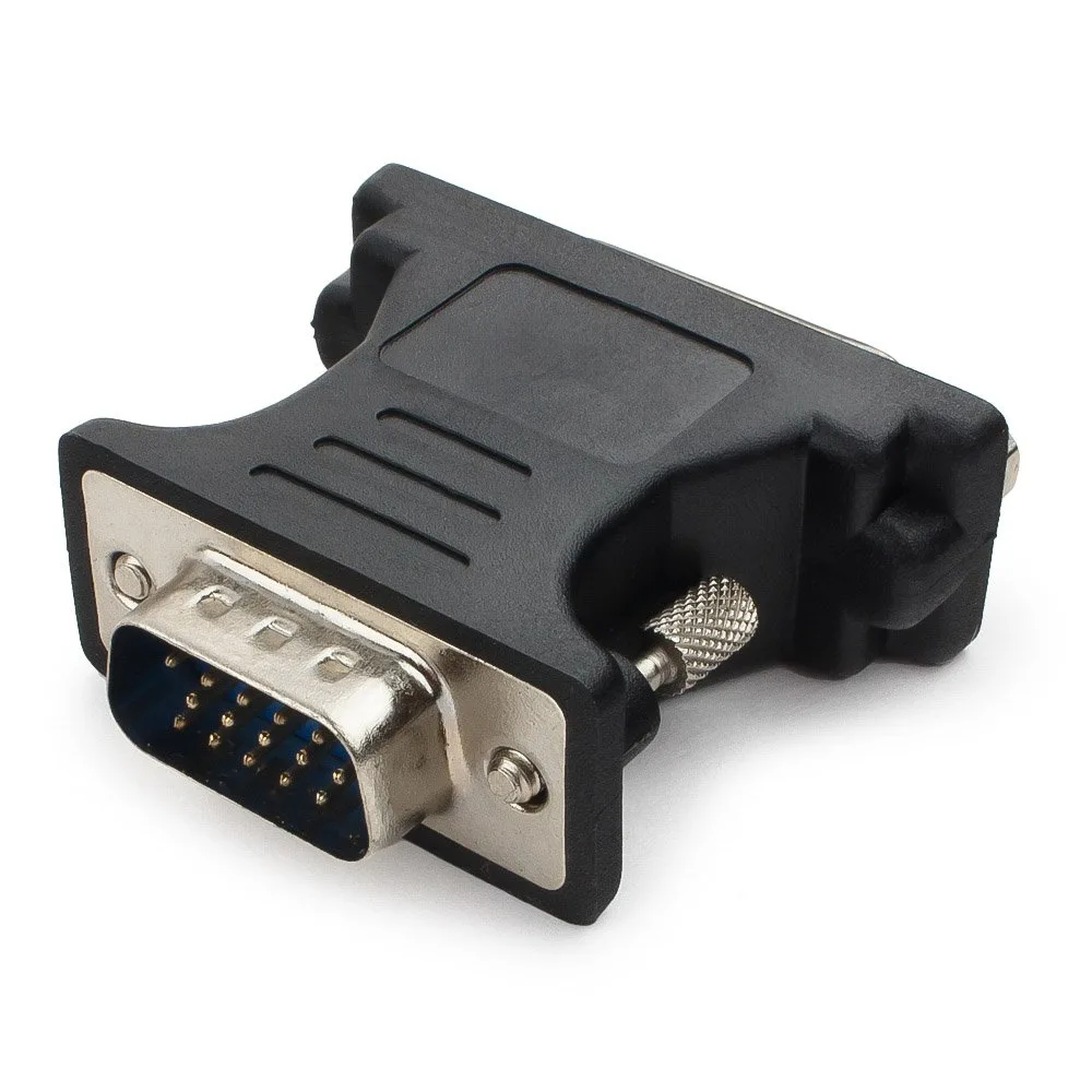 Переходник VGA -> DVI-I Cablexpert A-VGAM-DVIF-01, 15M/25F, черный, пакет