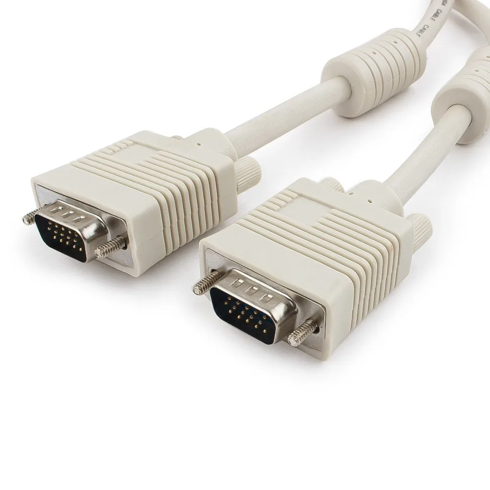 Кабель VGA Premium Cablexpert CC-PPVGA-6, 15M/15M, 1.8м, двойной экран, феррит.кольца, пакет