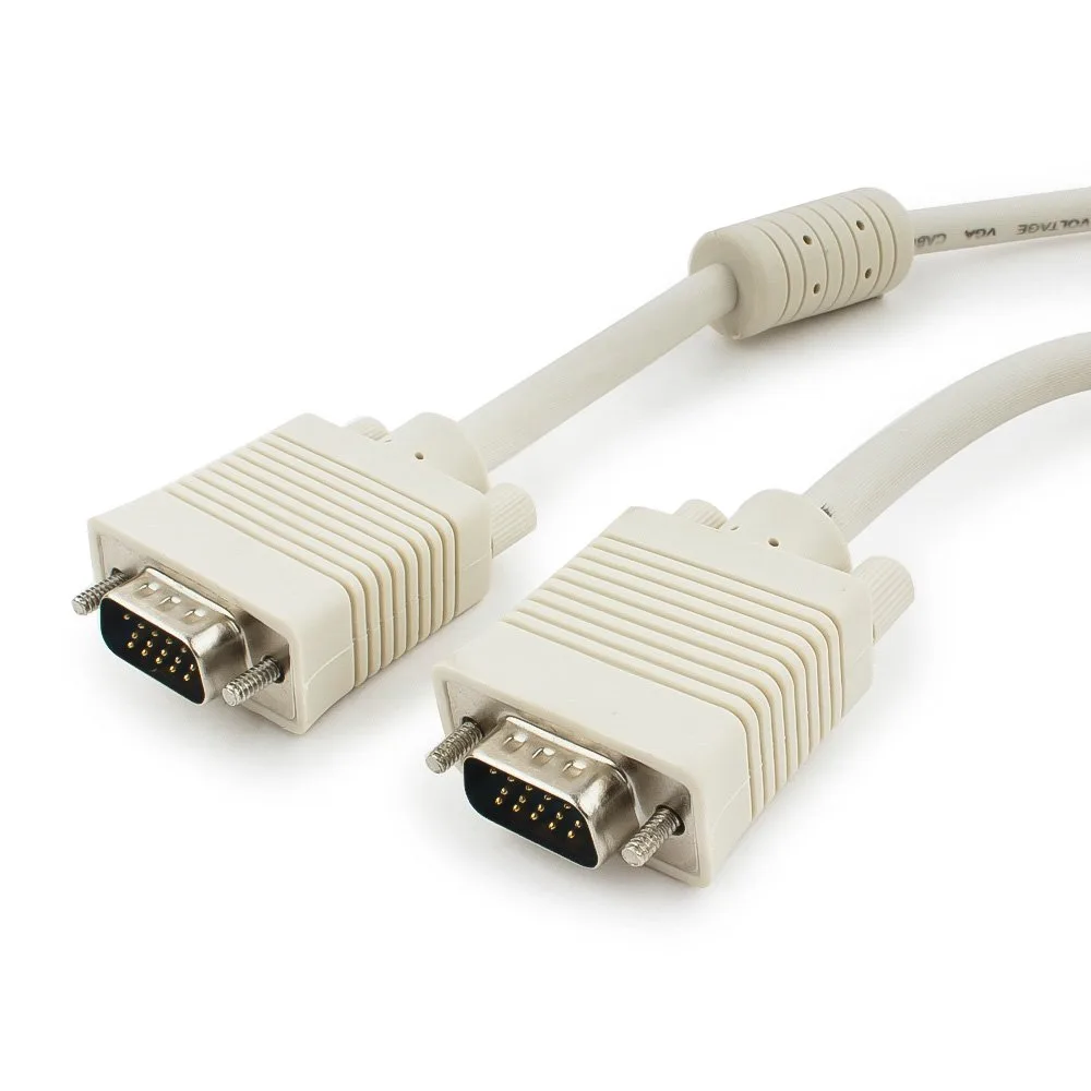 Кабель VGA Premium Cablexpert CC-PPVGA-10, 15M/15M, 3.0м, двойной экран, феррит.кольца, пакет