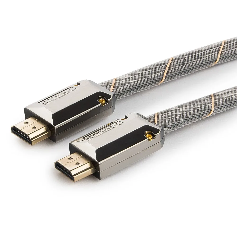 Кабель HDMI Cablexpert, серия Platinum, 4,5 м, v2.0, M/M, плоский, позол.разъемы, металлический корпус, нейлоновая оплетка, блистер