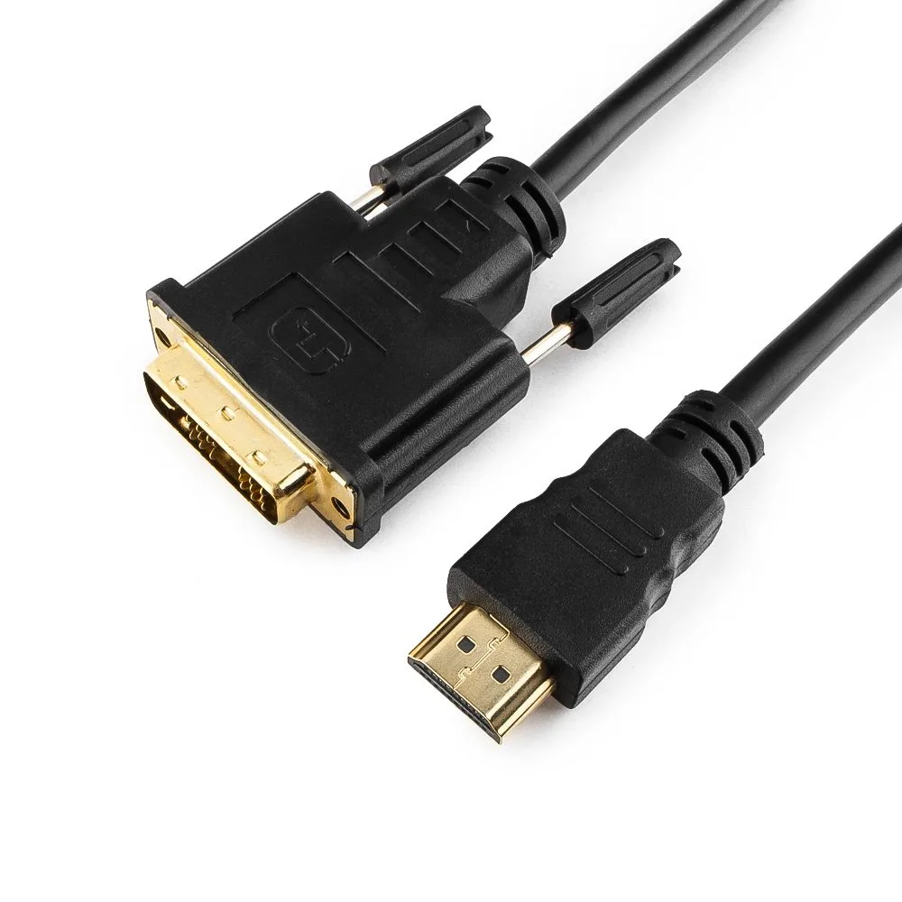 Кабель HDMI-DVI Cablexpert CC-HDMI-DVI-10MC, 19M/19M, 10м, single link, черный, позол.разъемы, экран, пакет