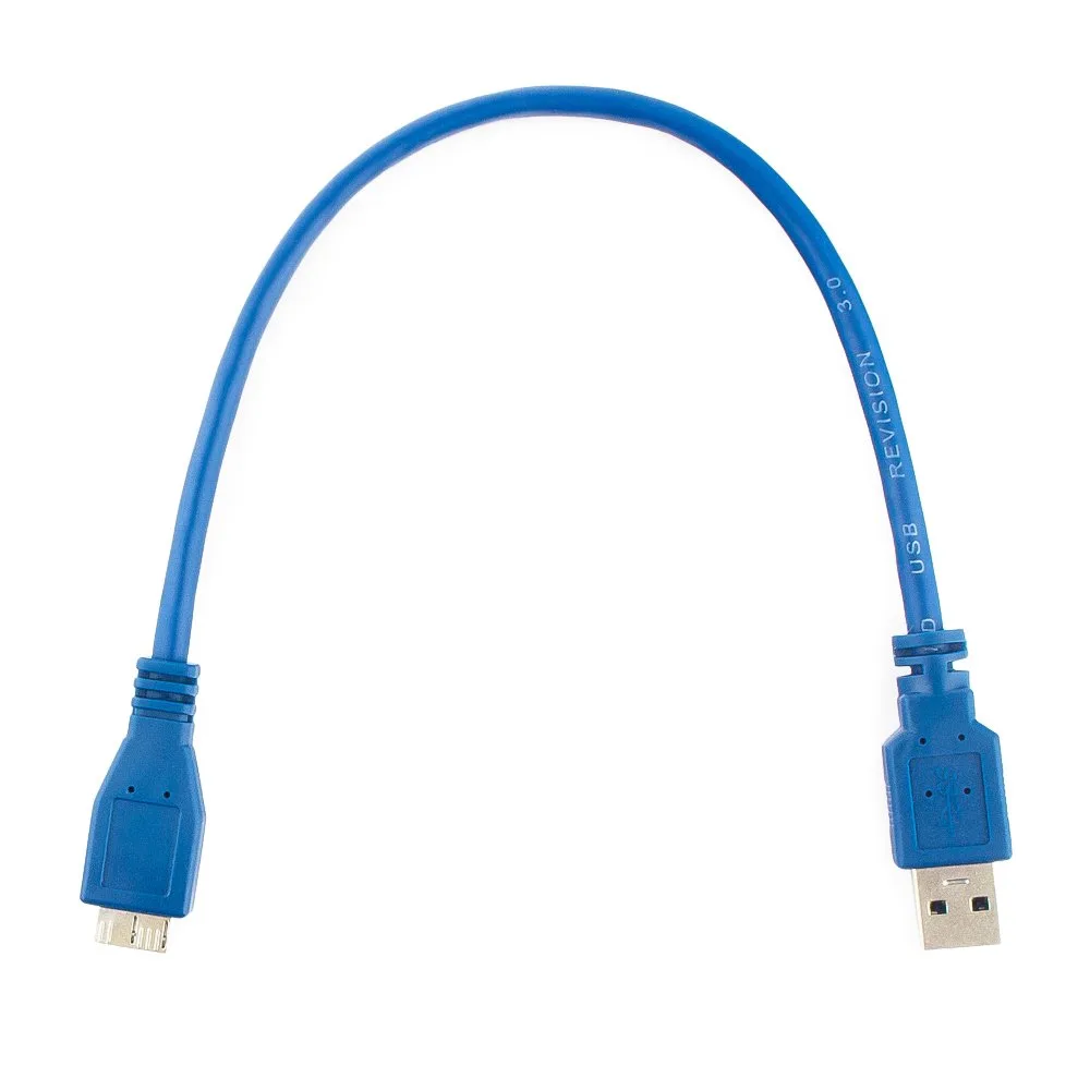 Кабель USB 3.0 Pro Cablexpert CCP-mUSB3-AMBM-1, AM/microBM 9P, 30см, экран, синий, пакет