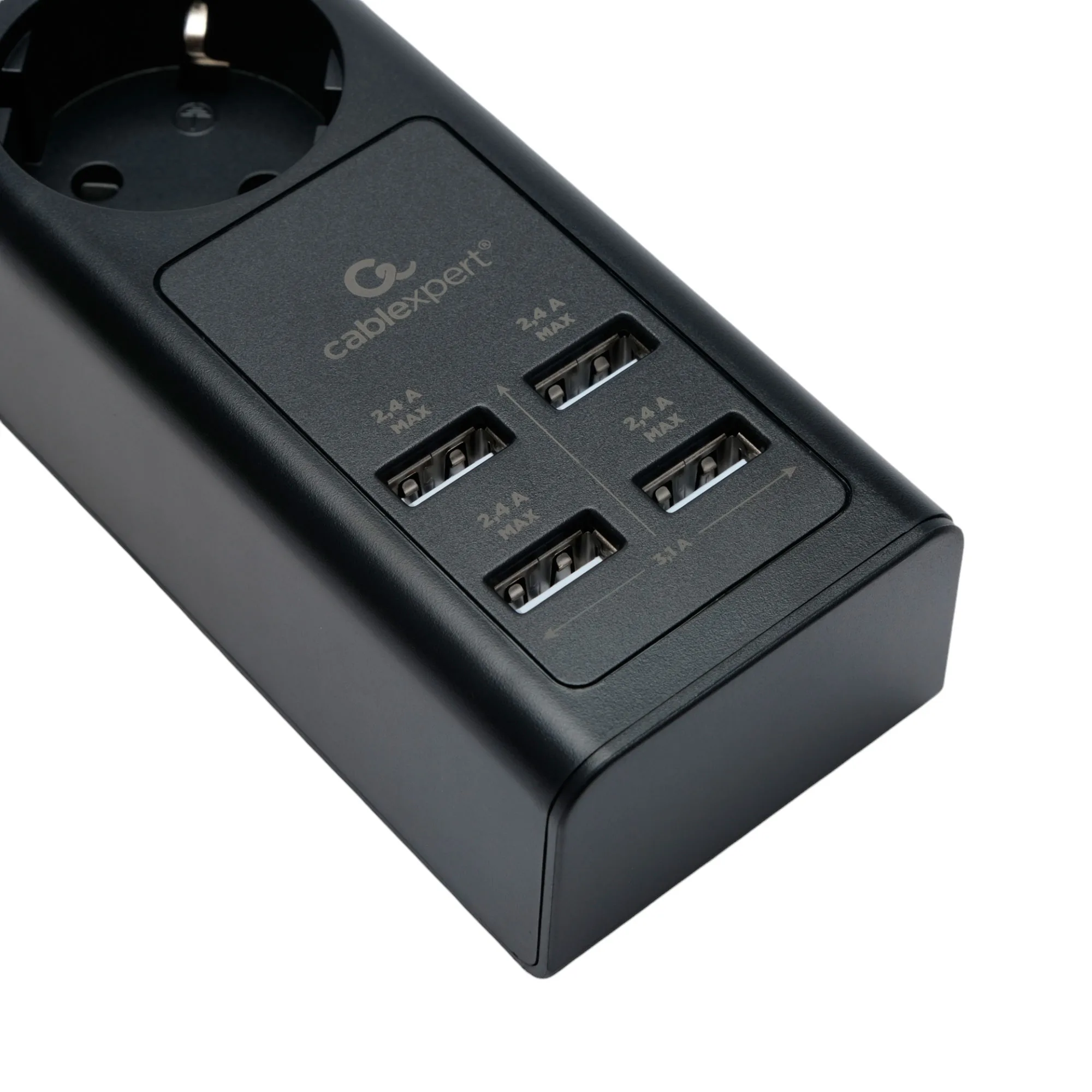 Сетевой фильтр с USB Cablexpert EXN-4-U4-B-2