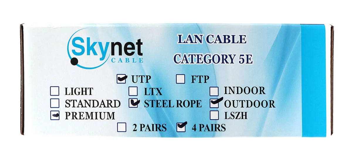 Кабель витая пара SkyNet Premium CSP-UTP-4-CU-OUTR/100