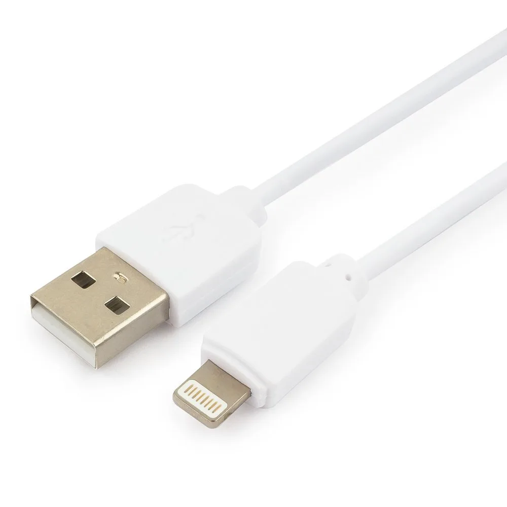 Кабель USB Гарнизон GCC-USB2-AP2-6-W AM/Lightning, для iPhone5/6/7/8/X, IPod, IPad, 1.8м, белый, пакет