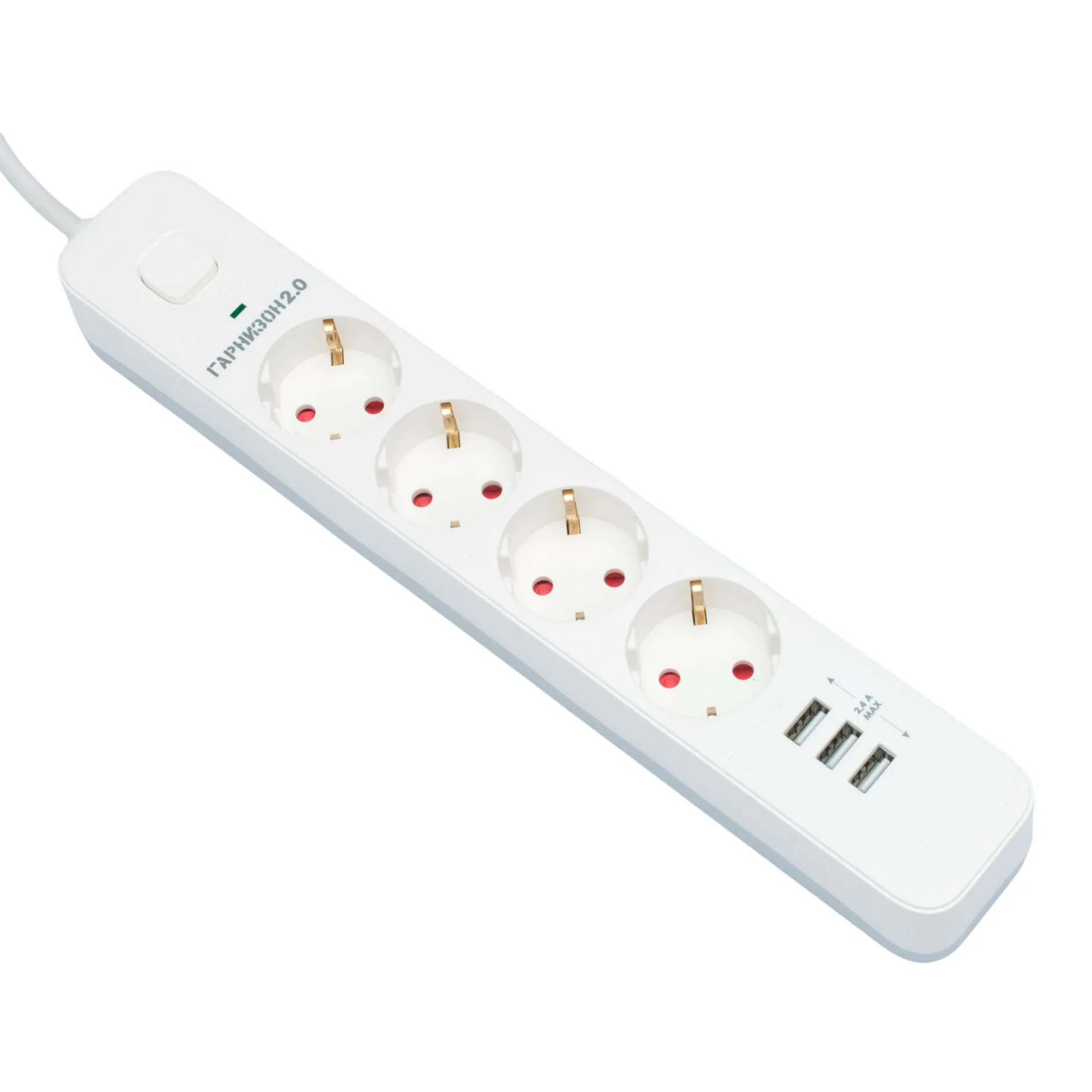 Сетевой фильтр с USB Гарнизон 2.0 EPS-4-U3-W-2