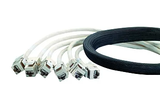 Сборка кабельная разветвительная Eurolan, кат. 6A, экр., S/FTP, keystone/RJ45 10м, LSZH (нг(A)-HFLTx), чёрный, модуль-вилка, (24D-SA-02-10BL)