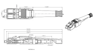 Коммутационный шнур оптический Eurolan HD Tight Buffer, Duplex LC/LC (APC/APC), OS2, LSZH (нг(A)-HFLTx), 1м, цвет: жёлтый, (41B-S2-LC-LC-01-AA)