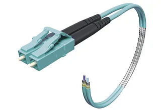 Шнур коммутационный Eurolan Tight Buffer, Duplex LC/LC, OM3 50/125, LSZH (нг(A)-HFLTx), Ø 3,1мм, 5м, цвет: бирюзовый, (41R-30-LC-LC-05)