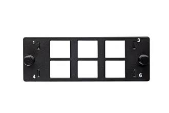Планка Eurolan Q-SLOT, 4 х Keystone, Clip-on, цвет: чёрный 27m-00-01-06bl