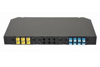 Планка Eurolan Q-SLOT, 4 х Keystone, Clip-on, цвет: чёрный