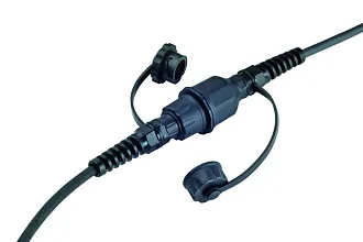 Модуль соединительный Eurolan, industrial, 1хRJ45, IDC 110, кат. 6A, экр., цвет: чёрный, на кабель, с крышкой, (16C-EA-67BL)