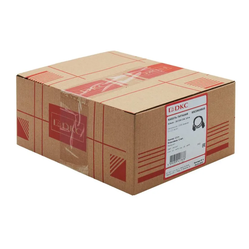Кабель питания Sсhuko - IEC320 C19 2.0 м сечение 3х2.5кв.мм DKC R5CORDS920