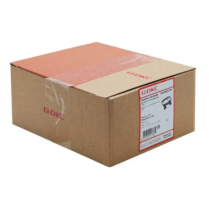 Кабель питания IEC 60320 С19 - IEC 60320 C20 - 1.8м DKC R5CORD9018
