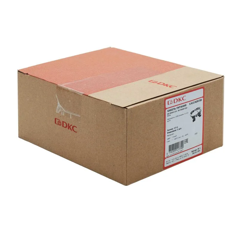 Кабель питания IEC 60320 С19 - IEC 60320 C20 - 3.0м DKC R5CORD9030