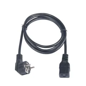 Кабель питания CEE 7/7 евровилка с заземл./ разъем C19 IEC 60320 3х1.5кв.мм 250В 16А 1.8м черн. NIKOMAX TLK-PCC16-018