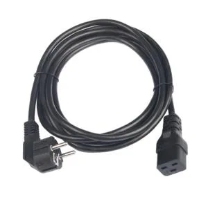 Кабель питания CEE 7/7 евровилка с заземл./разъем C19 IEC 60320 3х1.5кв.мм 250В 16А 3м черн. NIKOMAX TLK-PCC16-030