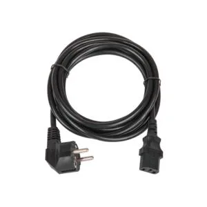 Кабель питания CEE 7/7 евровилка с заземл./разъем C13 IEC 60320 3х0.75кв.мм 250В 6А 3м черн. NIKOMAX TLK-PCC06-030