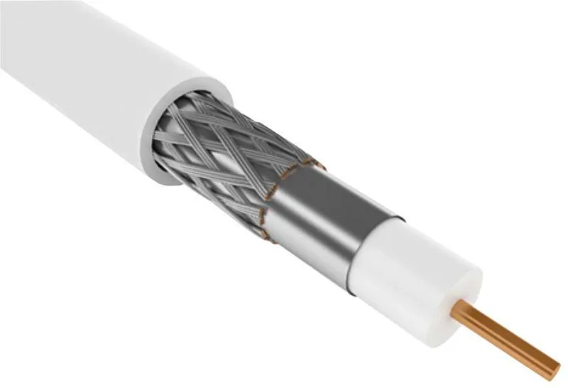 Кабель коаксиальный RG59 CCS 75Ом FPE PVC бел. (300м) GENERICA CC1-R5F1-111-300-G Iek