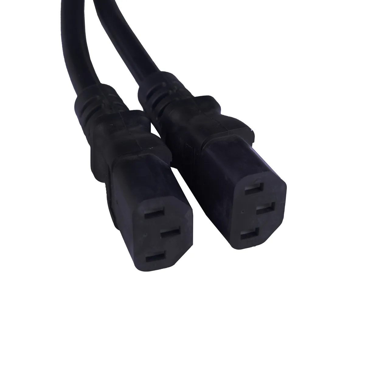 Cabeus PC-IEC20-2xIEC13-1.5-0.3M Кабель питания (C20 - 2xC13) (3x1.5), черный, 0.3 м