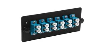 Cabeus FO-FP-4K-6DLCM2-BK-T Модуль до 6 портов DLC(SC) с отверстиями под винты M2 для крепления розеток, черный
