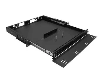 Cabeus ODF-19-24DSC-S-BK-T Кросс оптический стоечный выдвижной, 19, до 24 портов QLC(DSC), сплошная панель, (без кассет), черный