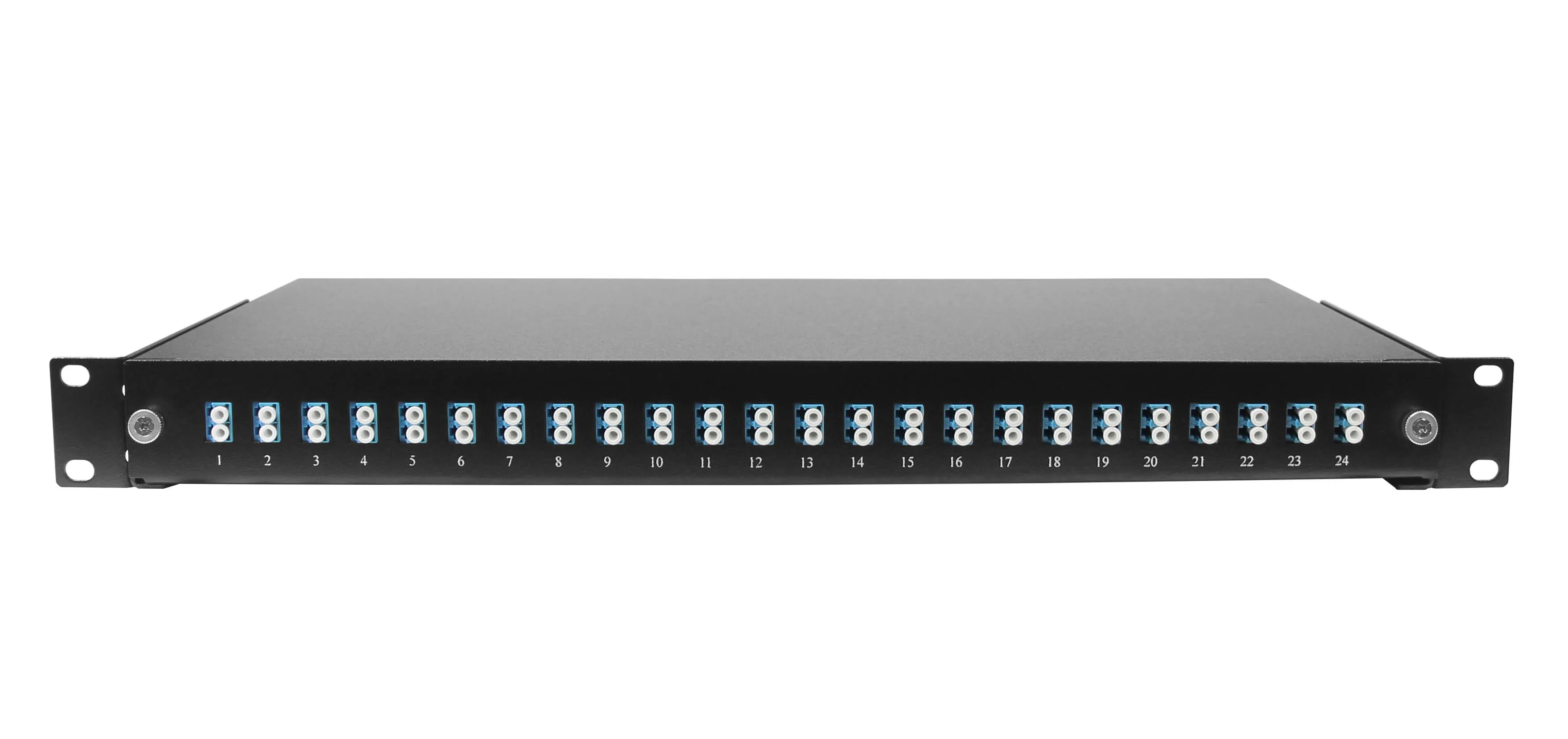 Cabeus ODF-19-24SC-S-BK-T Кросс оптический стоечный, 19, до 24 портов LC-Duplex, сплошная панель, черный