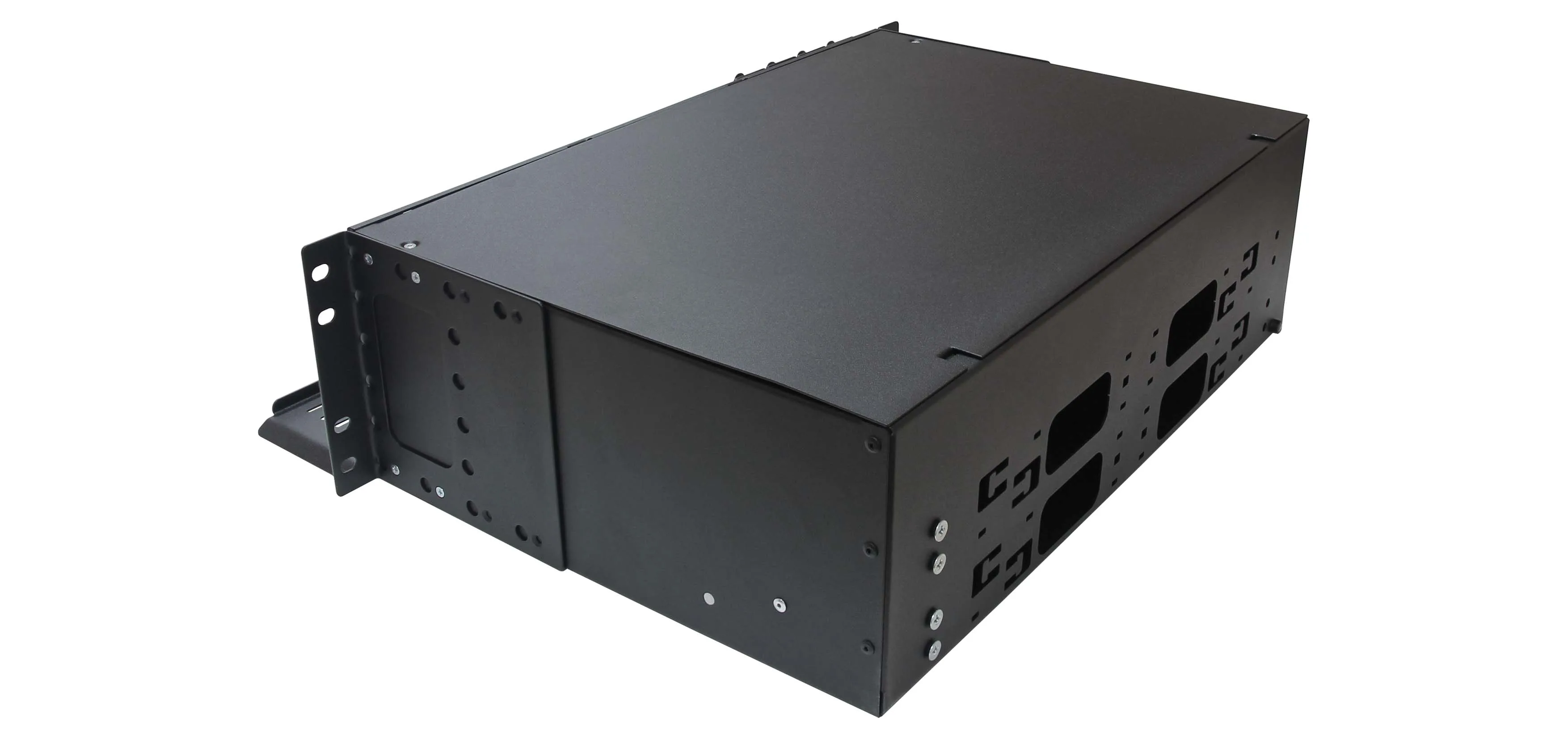 Cabeus ODF-19-12FP-96FC/ST/SC-S-BK-T Кросс оптический стоечный выдвижной, 19, до 96 портов, черный