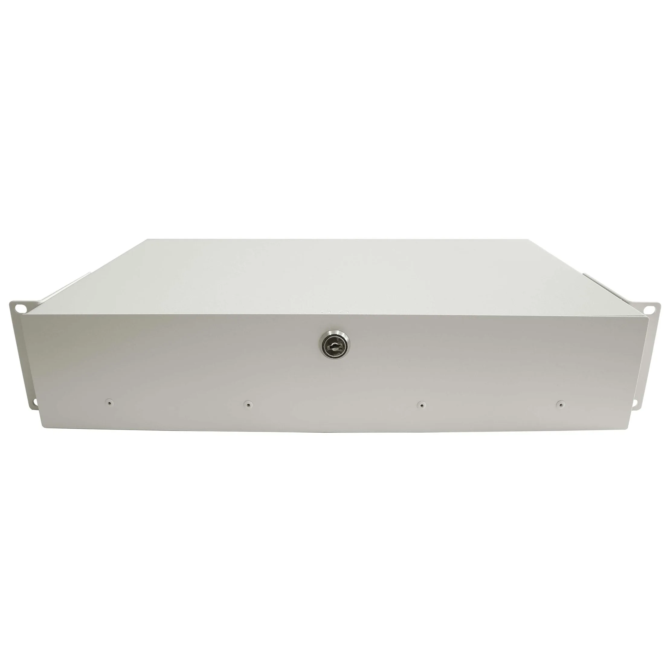 Cabeus ODF-19-48SC-K-T Кросс оптический стоечный выдвижной, с замком, 19, до 48 портов SC(DLC), сплошная панель, серый