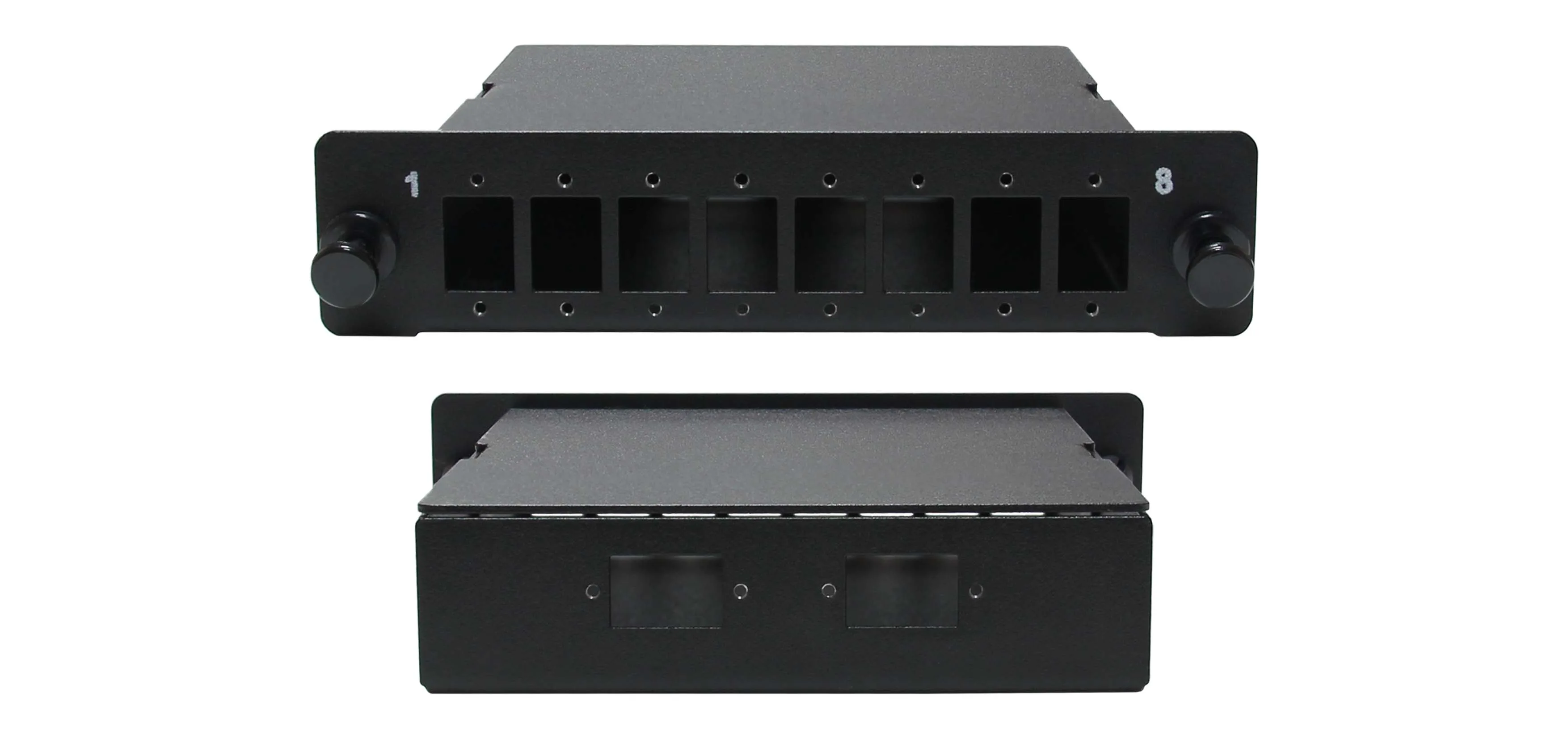 Cabeus ODF-19-12FP-96FC/ST/SC-S-BK-T Кросс оптический стоечный выдвижной, 19, до 96 портов, черный