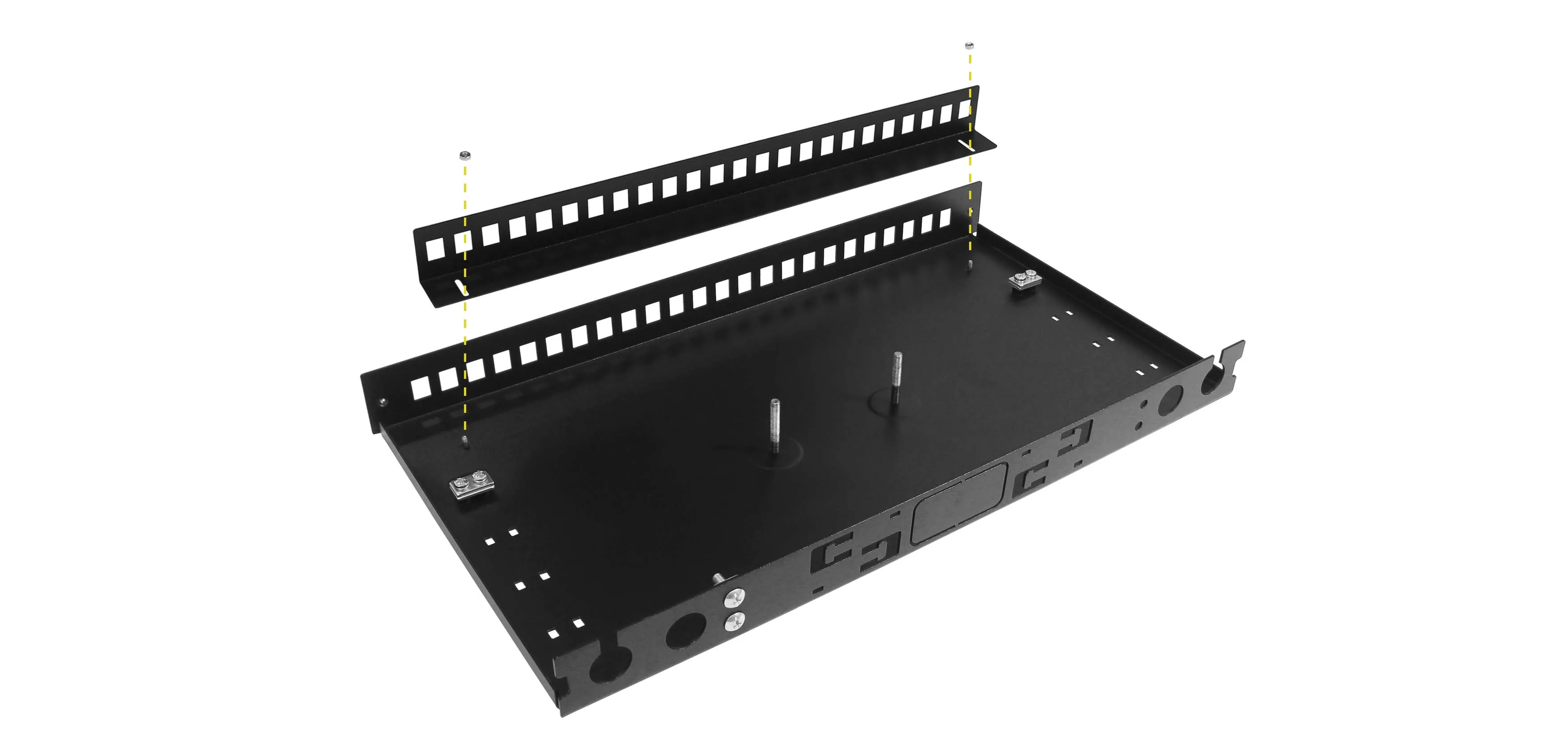 Cabeus ODF-19-24SC-S-BK-T Кросс оптический стоечный, 19, до 24 портов LC-Duplex, сплошная панель, черный