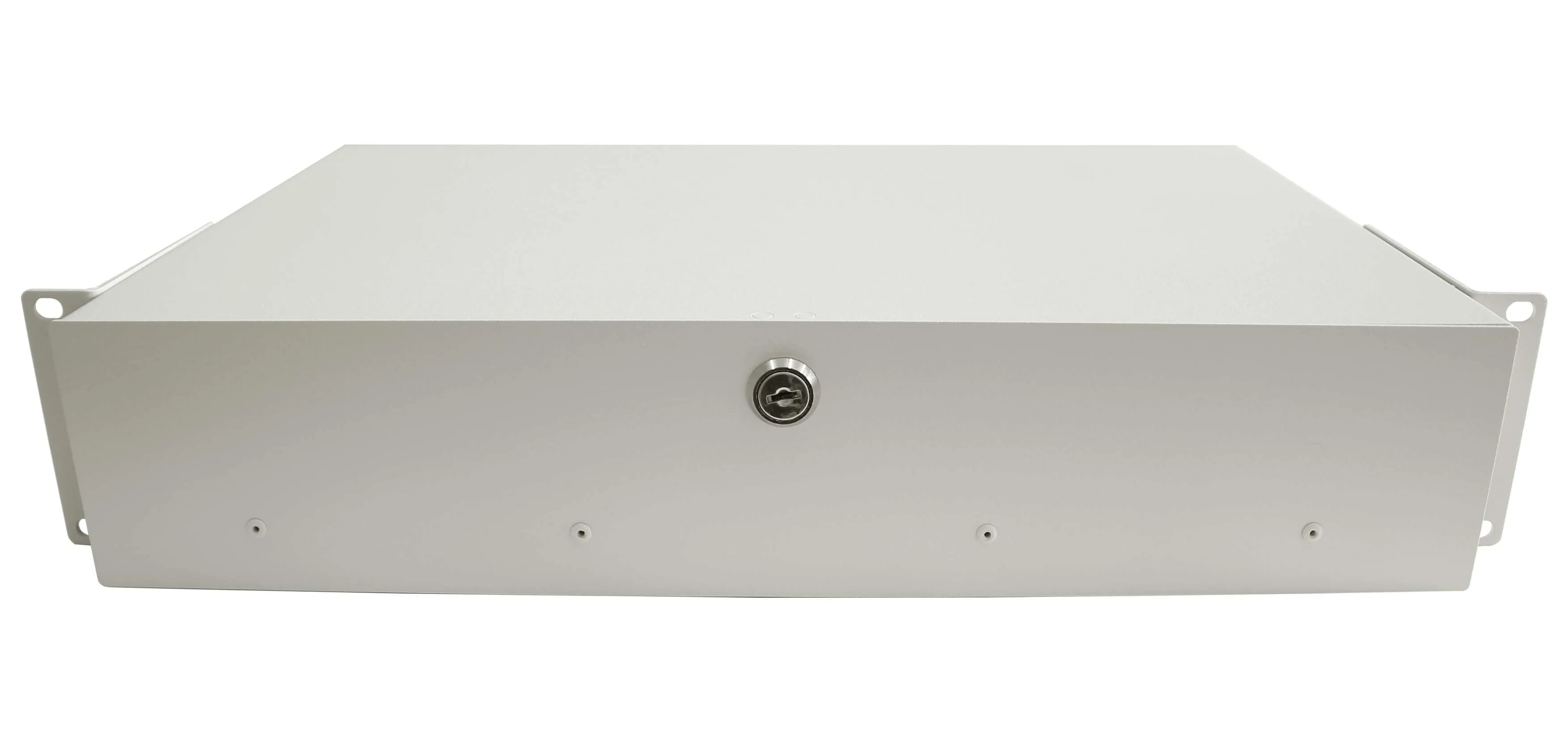 Cabeus ODF-19-4FP-32FC/ST/SC-K-T Кросс оптический стоечный выдвижной, с замком, 19, до 32 портов, серый