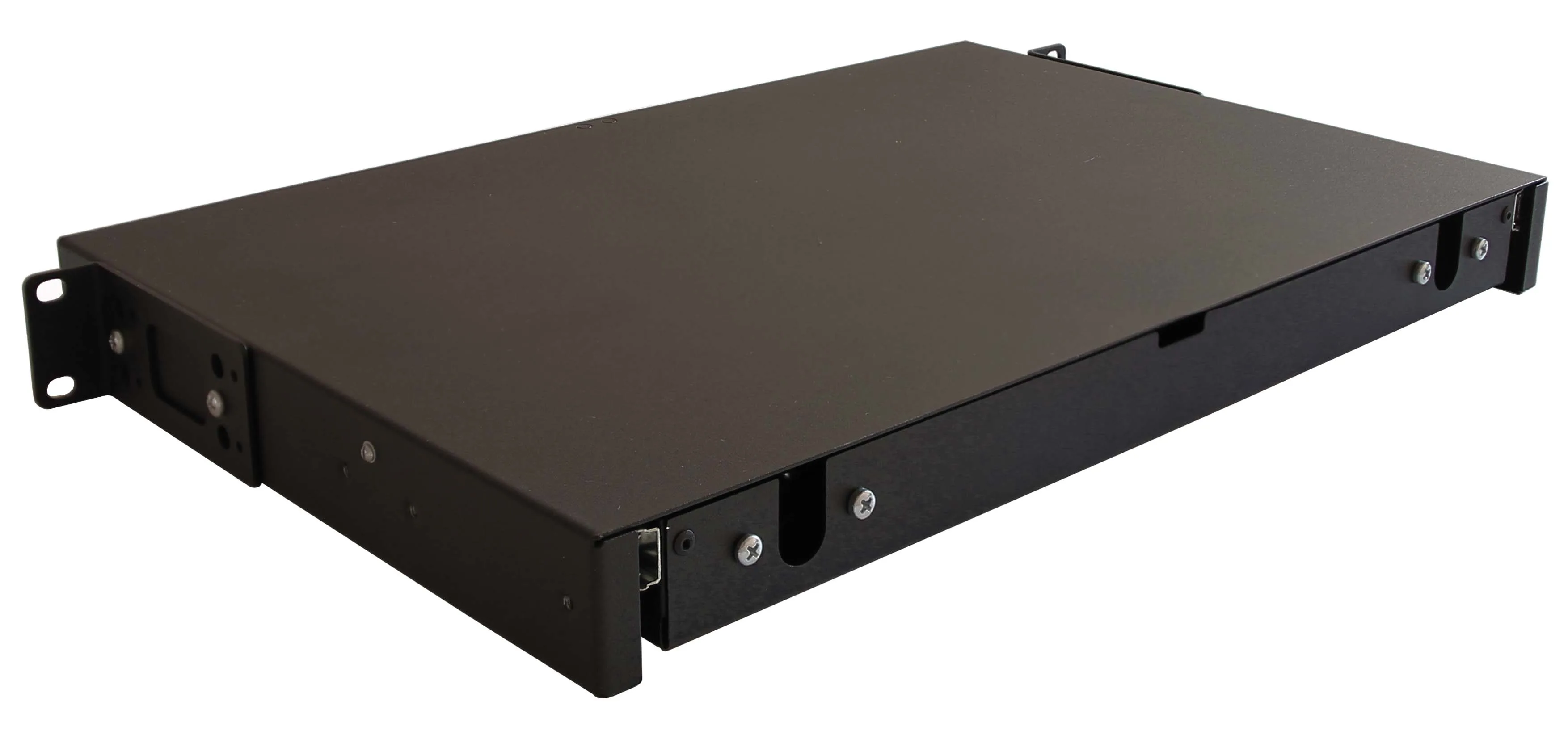 Cabeus ODF-19-2FP-16FC/ST/SC-K-BK-T Кросс оптический стоечный выдвижной, с замком, 19, до 16 портов, черный