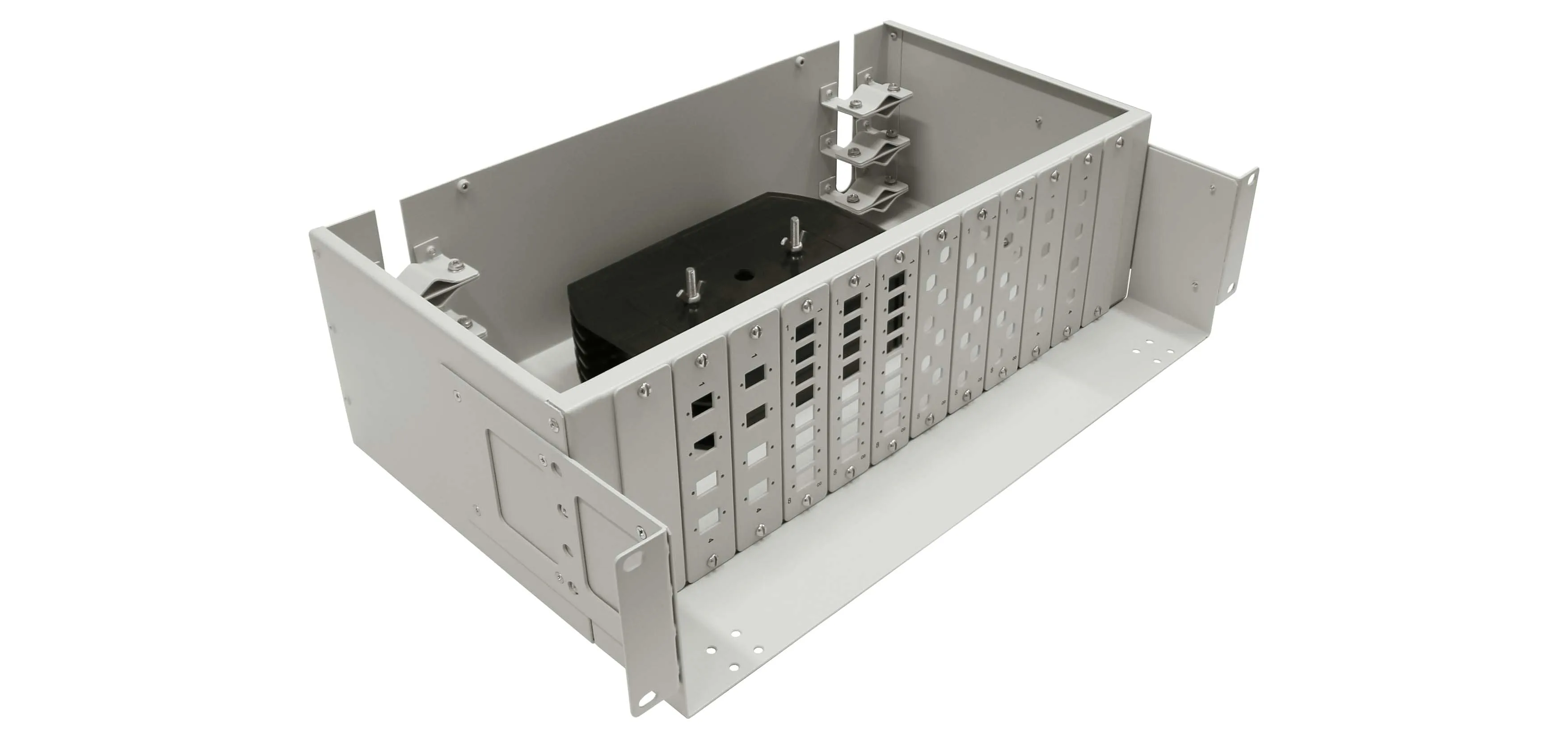 Cabeus FO-19-12FP-96FC/ST/SC-S-T Кросс оптический стоечный, 19, до 96 портов, серы