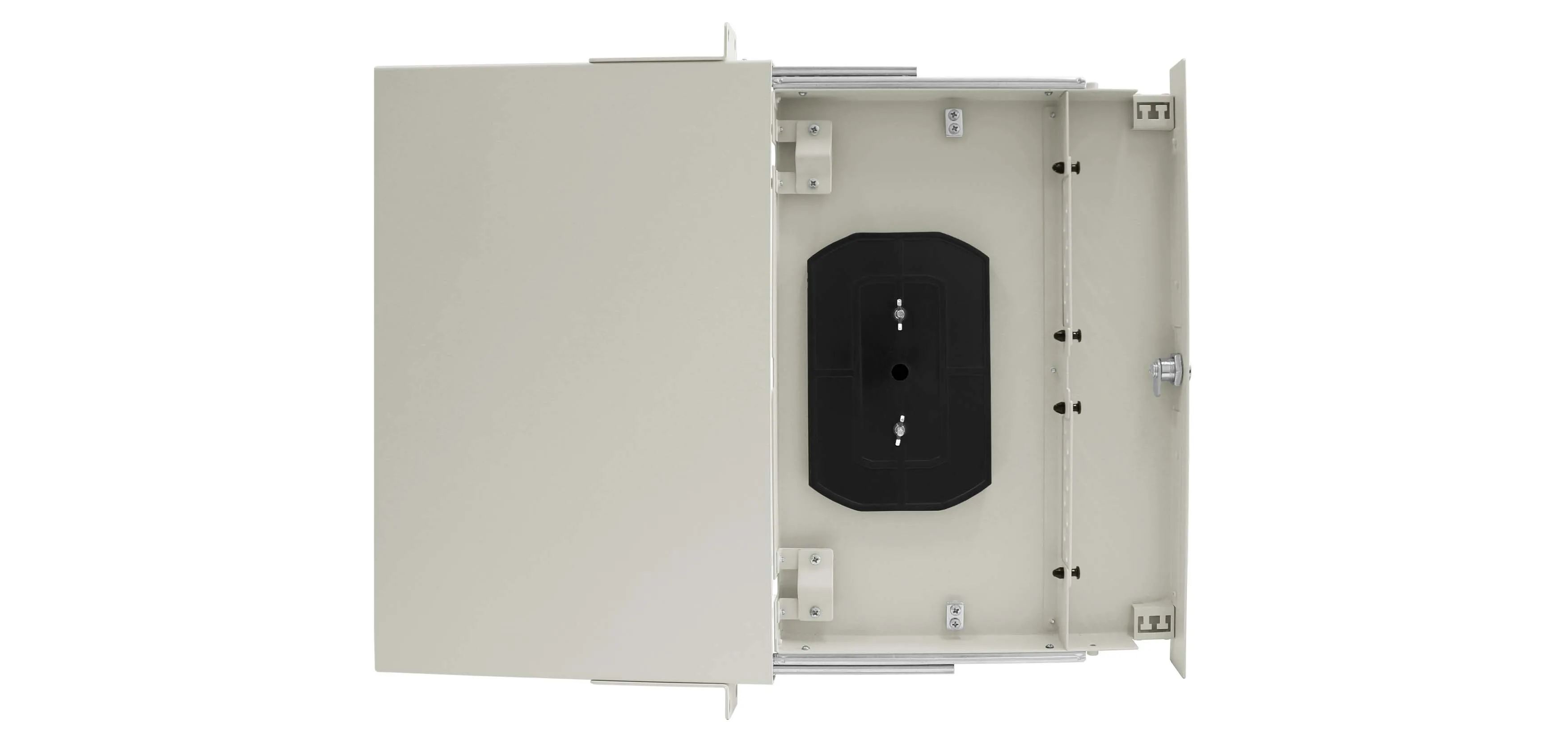 Cabeus ODF-19-2FP-16FC/ST/SC-K-GY-T Кросс оптический стоечный выдвижной, с замком, 19, до 16 портов, серый